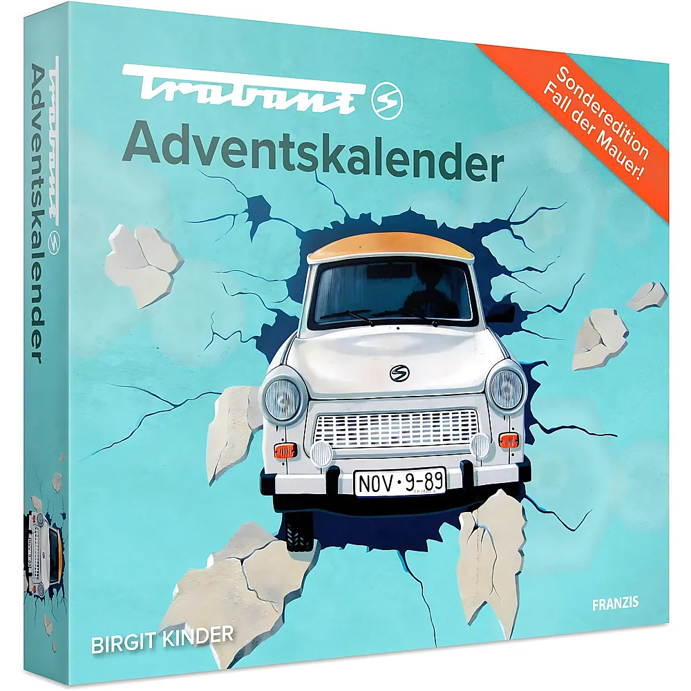 Franzis Modellfahrzeug Adventskalender Trabant Sonderedition Fall der Mauer