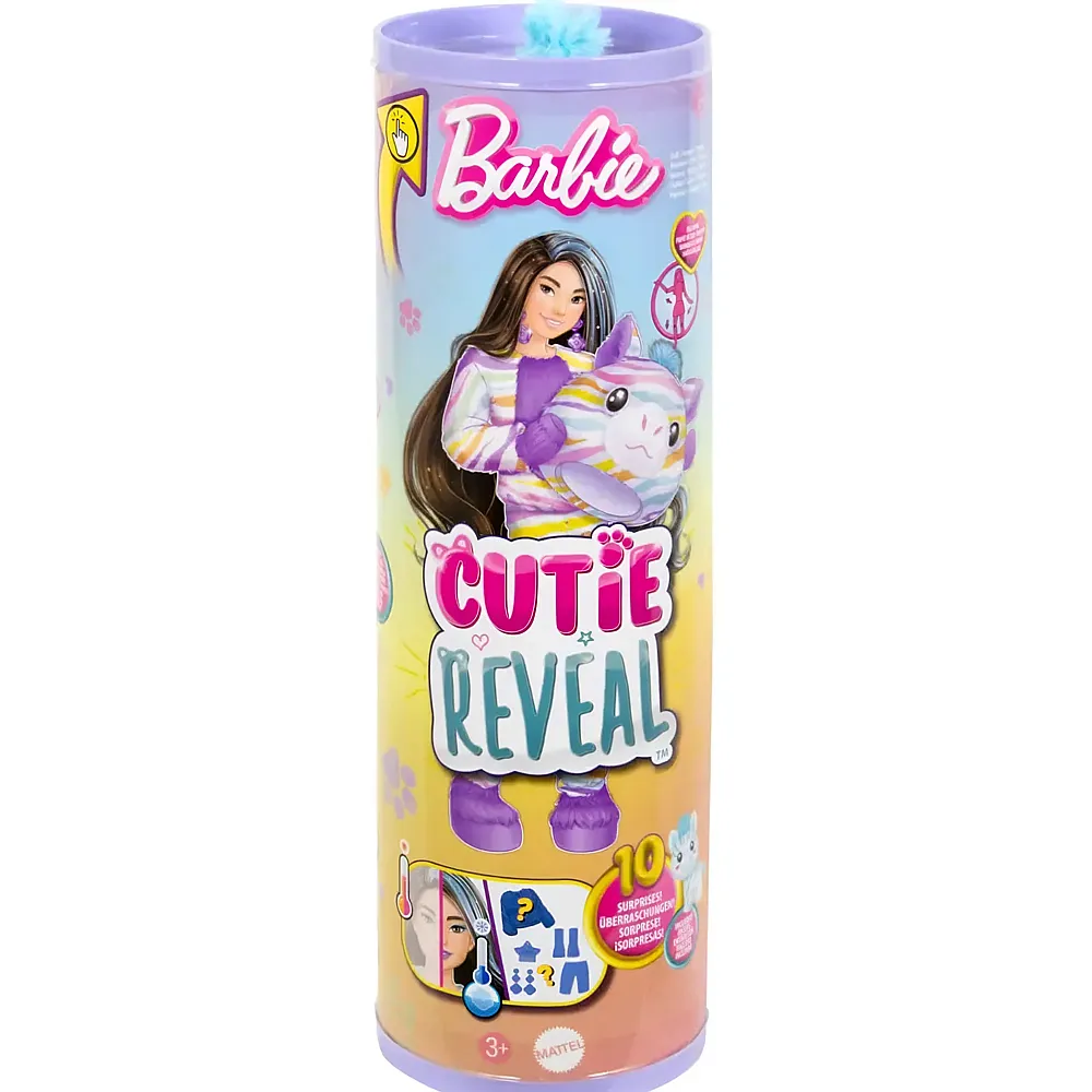 meinspielzeug - Barbie Cutie Reveal Color Dream Zebra | Modepuppen