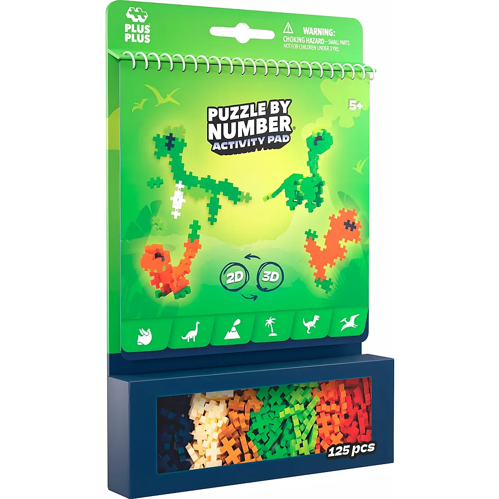 Plus-Plus 125 Kreativ Bausteine Puzzle Dinosaurier