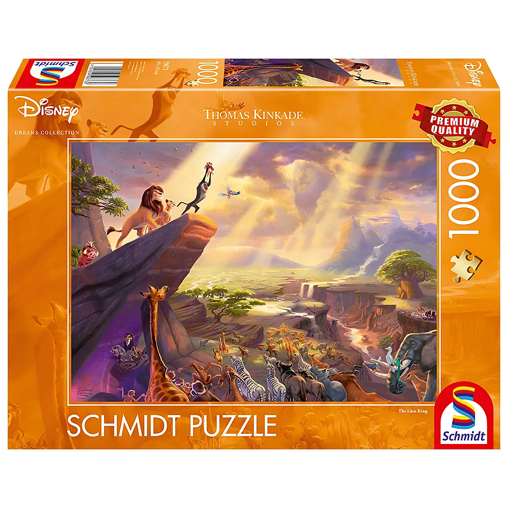 Schmidt Puzzle Thomas Kinkade Disney Knig der Lwen 1000Teile