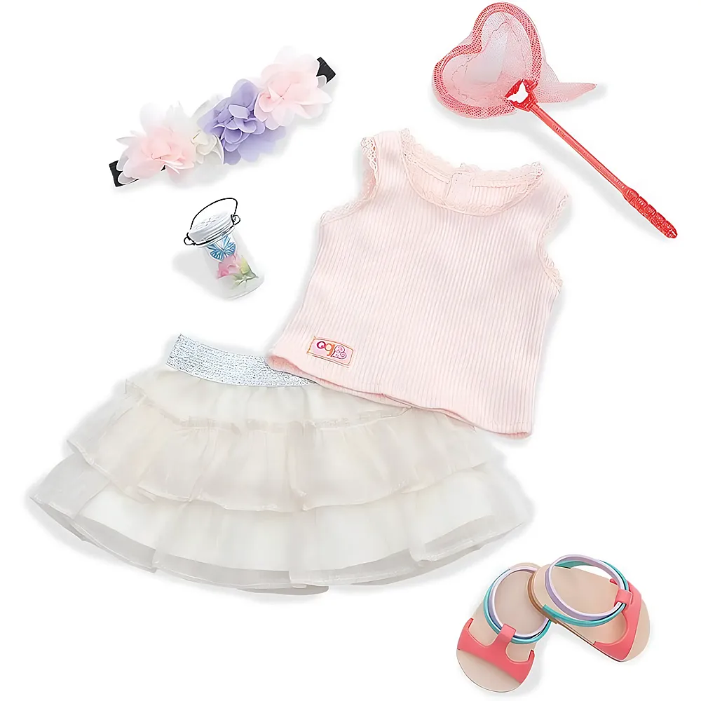 Our Generation Outfit Deluxe mit Schmetterlingsnetz - 46 cm