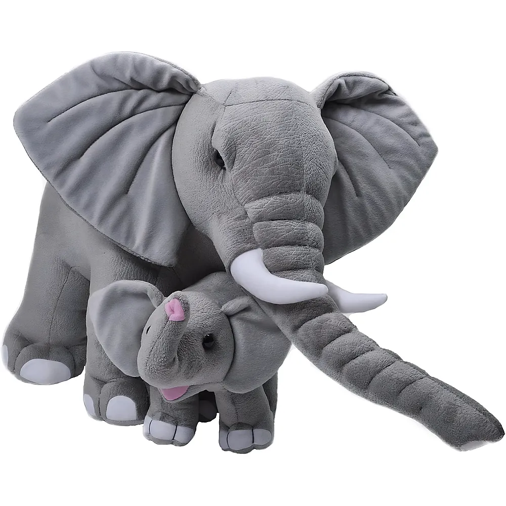Wild Republic African Elefanten Mami mit Baby - 76 cm - Wildtiere Pl�sch