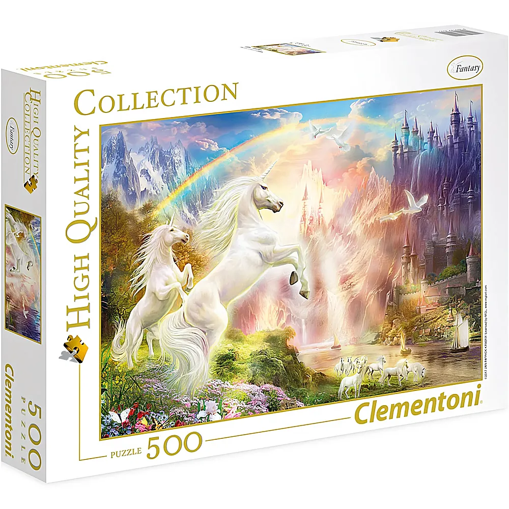 Clementoni Puzzle High Quality Collection Sunset Unicorns 500Teile