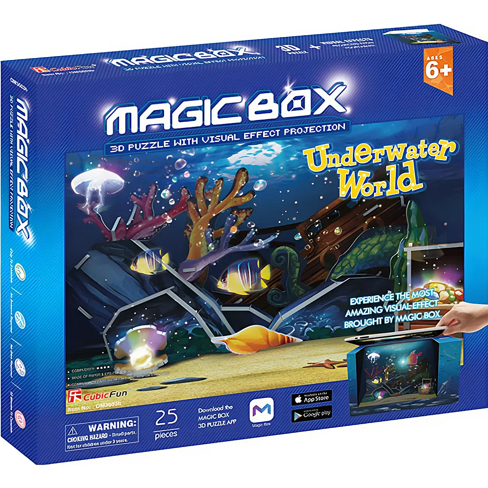 Cubic Fun Puzzle 3D Unterwasserwelt Schwierigkeit: 4/6 28Teile