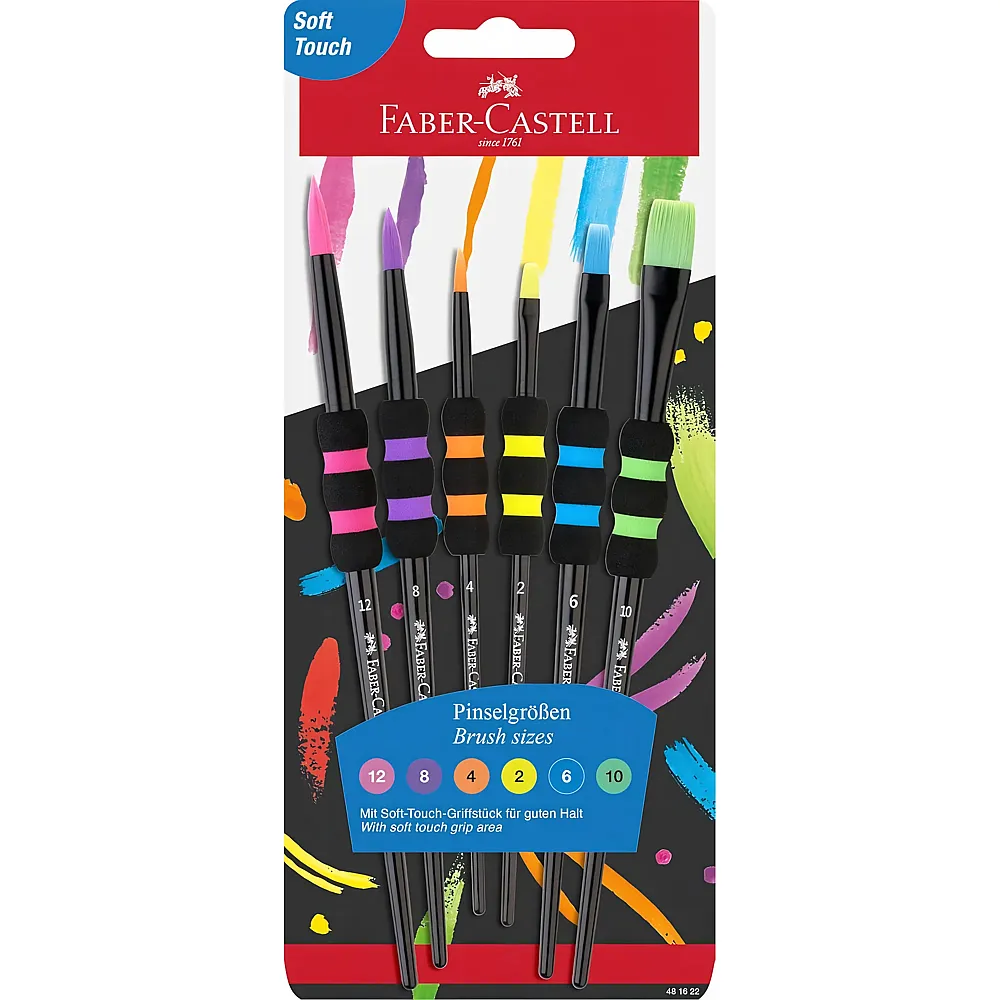 Faber-Castell Pinsel-Set Soft-Touch schwarz