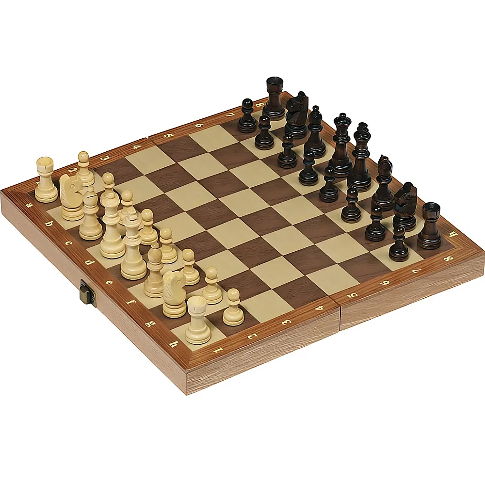 Goki Spiele Schachspiel in Holzklappkassette