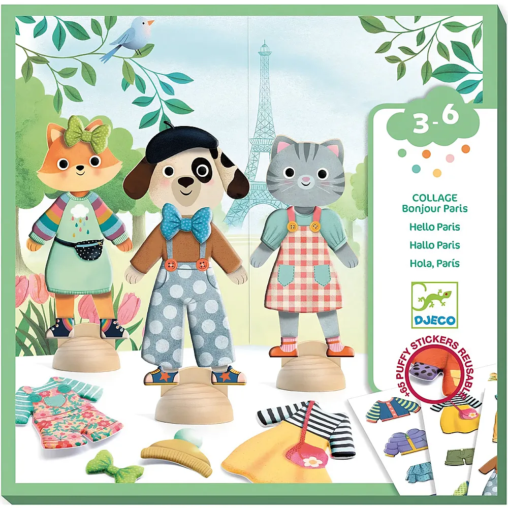 Djeco Stickercollage Bonjour Paris