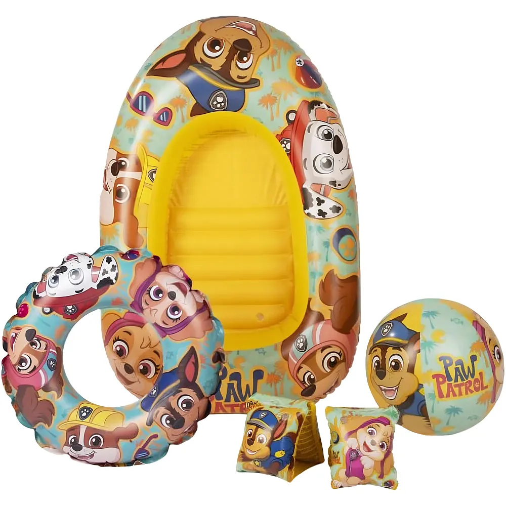 Sambro Paw Patrol Schwimmset mit Boot - 5 Teile