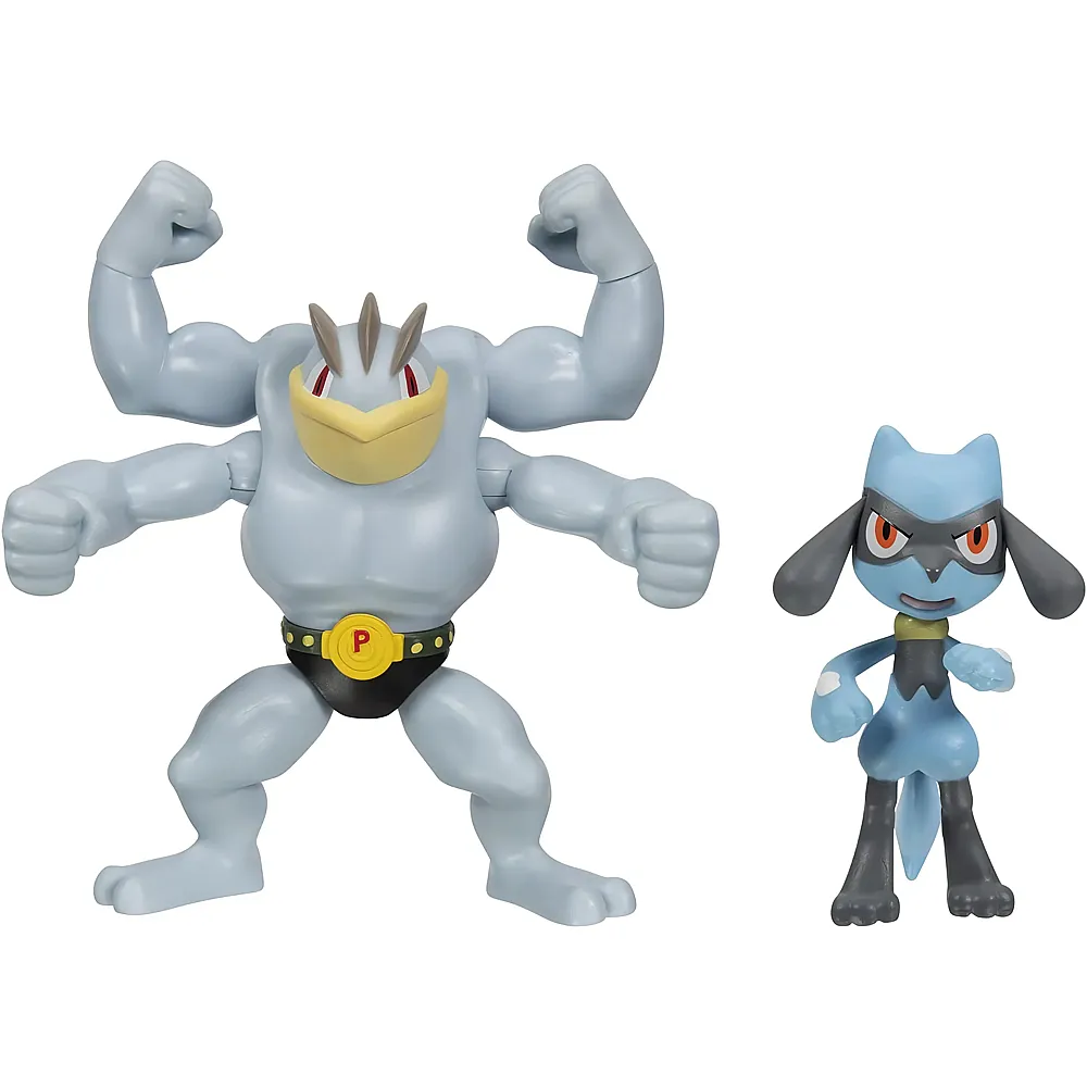 Jazwares Pok�mon Figuren Set Machamp & Riolu - 10 cm
