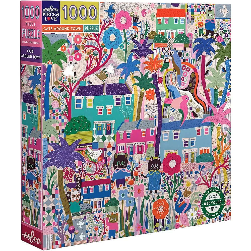 eeBoo Puzzle Cats around Town 1000Teile