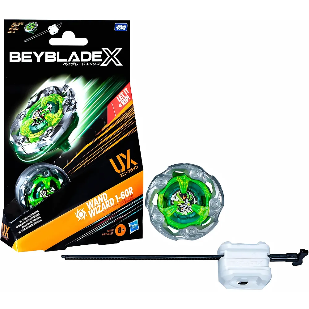 Beyblade X Starter Pack Green Wand Wizard 1-60R