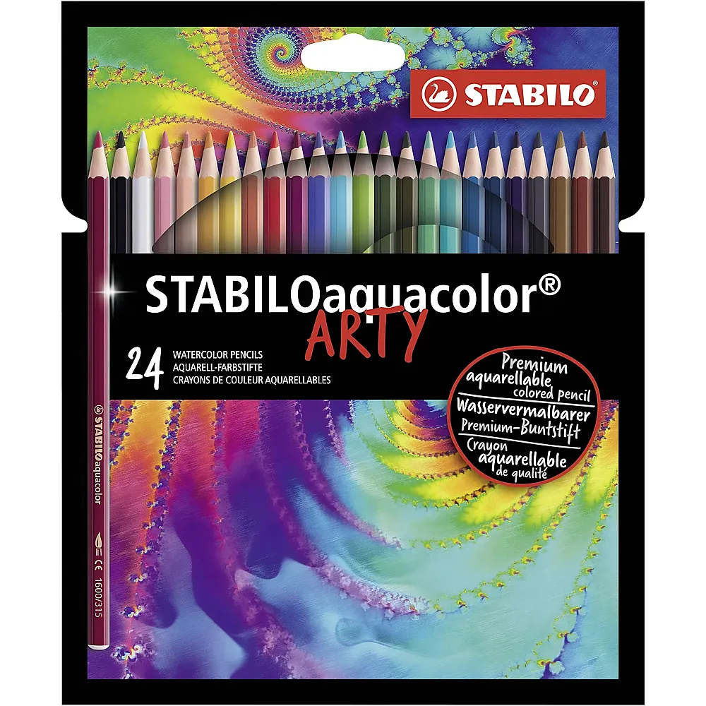 Stabilo aquacolor ARTY - 24 Teile | Farbe & Kreide