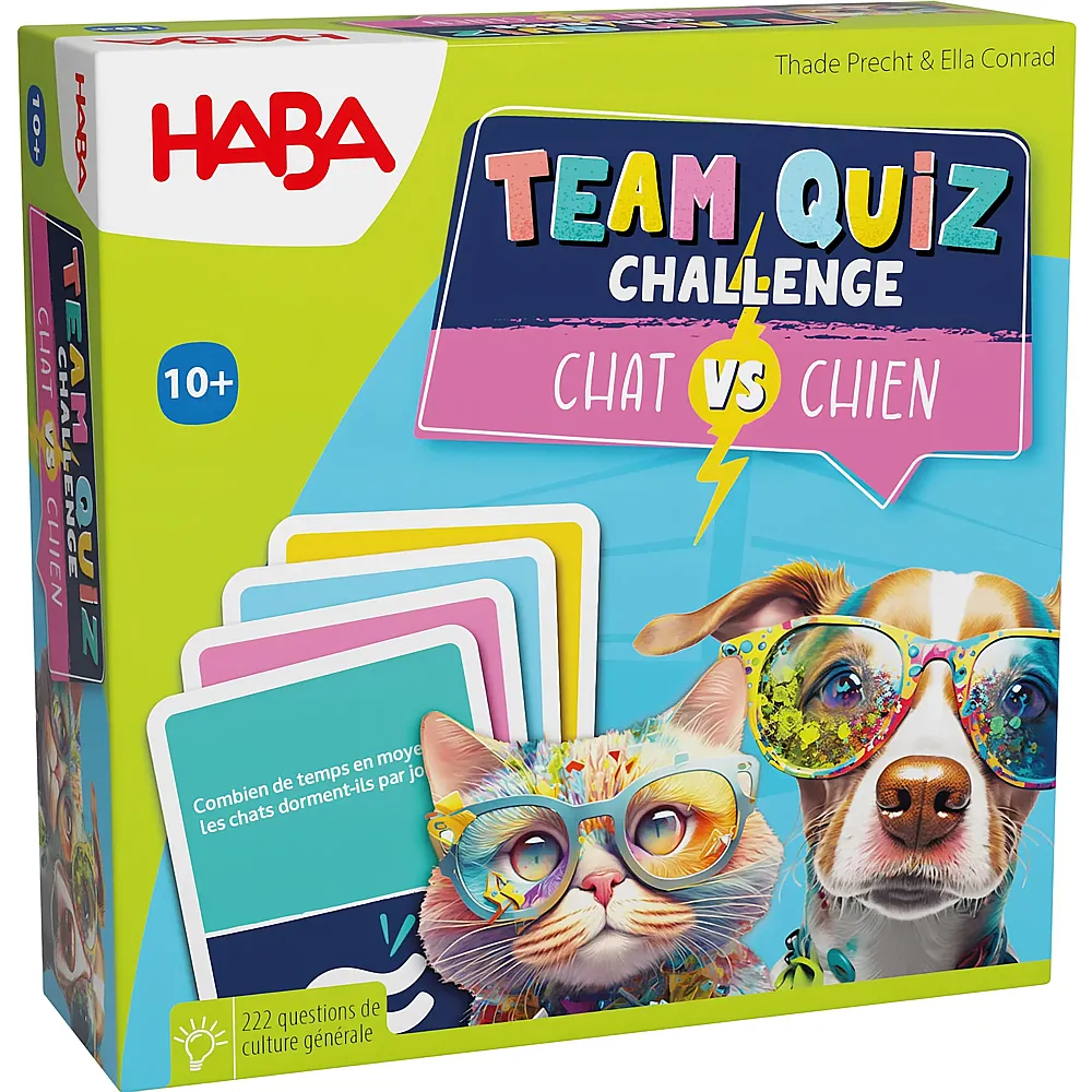 HABA Spiele Team Quiz Challenge  Chat vs. chien - Franais