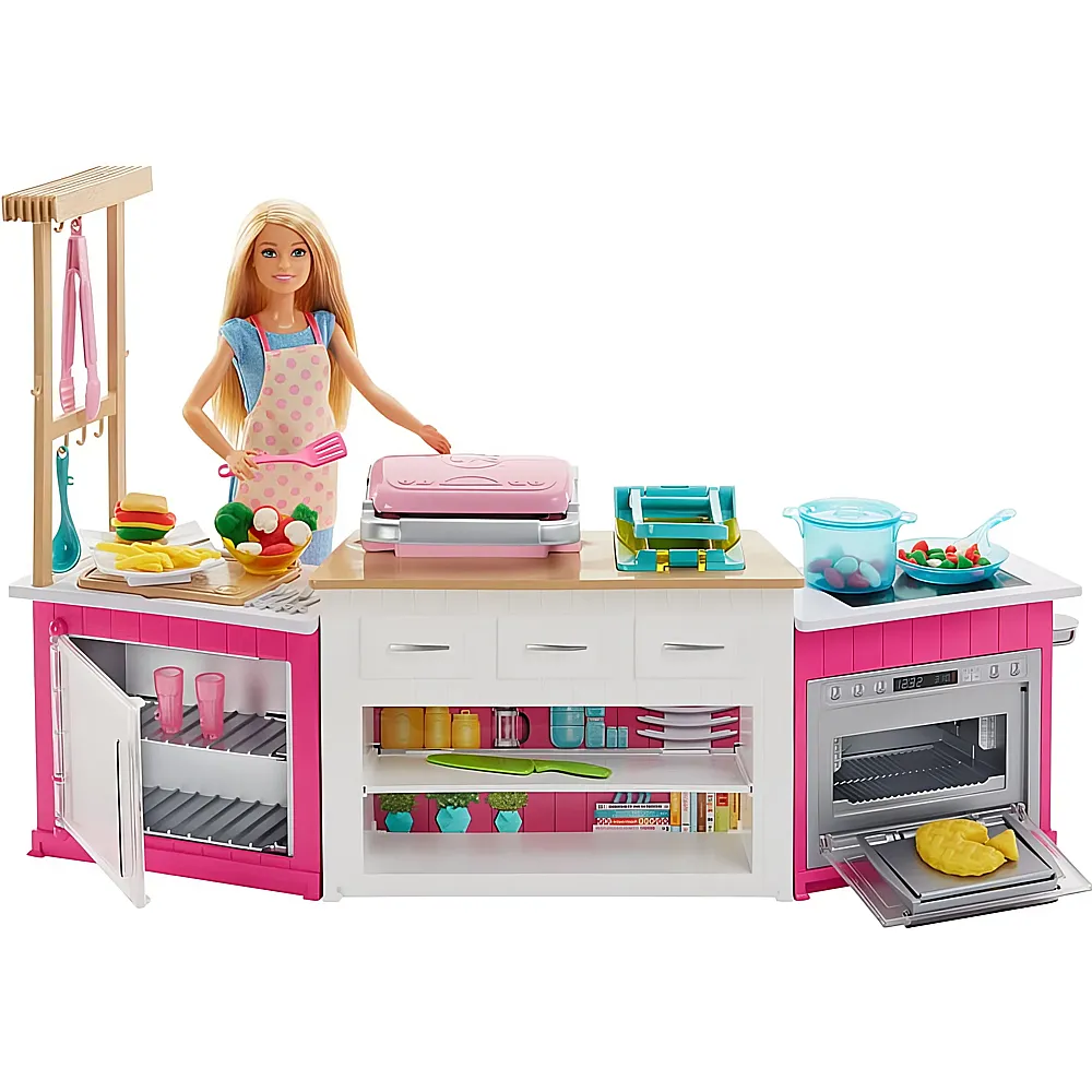 Barbie Familie & Freunde Cooking & Baking Deluxe Kche & Puppe