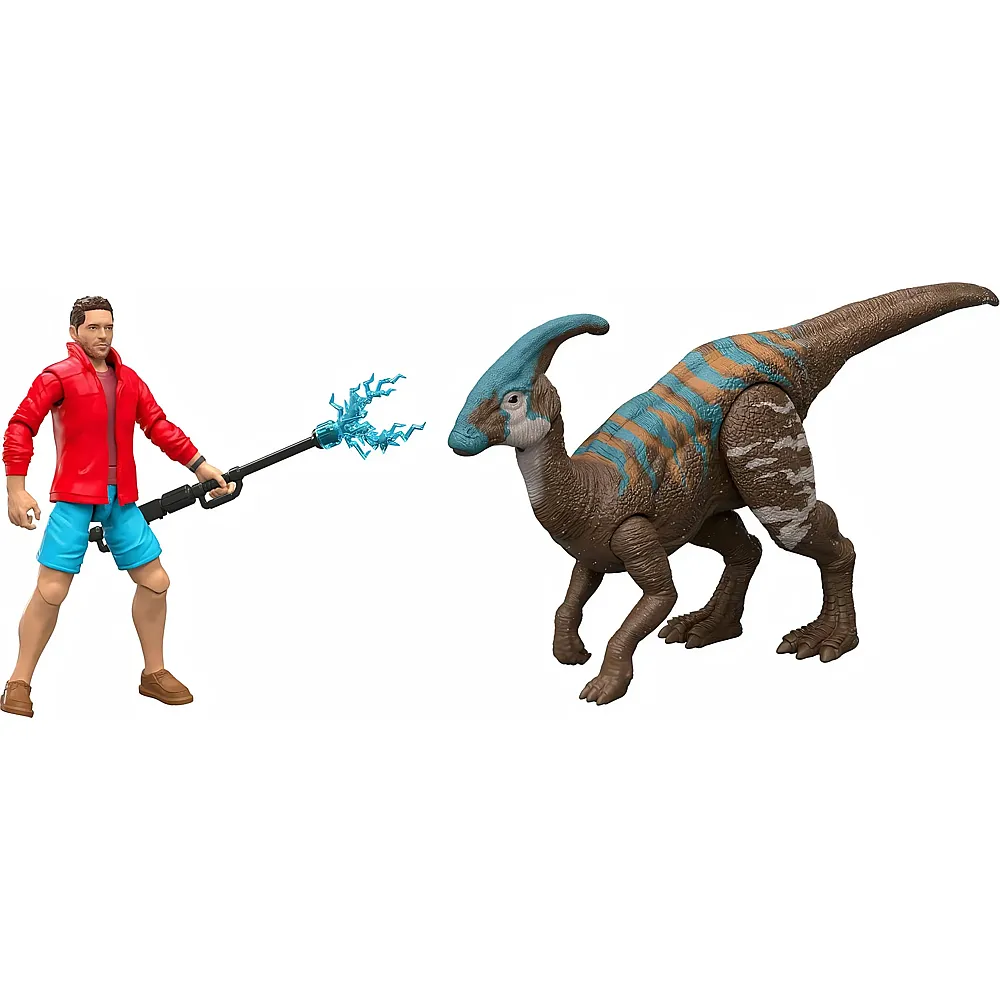 Mattel Jurassic World Reuben Delgado & Perasaurolophus