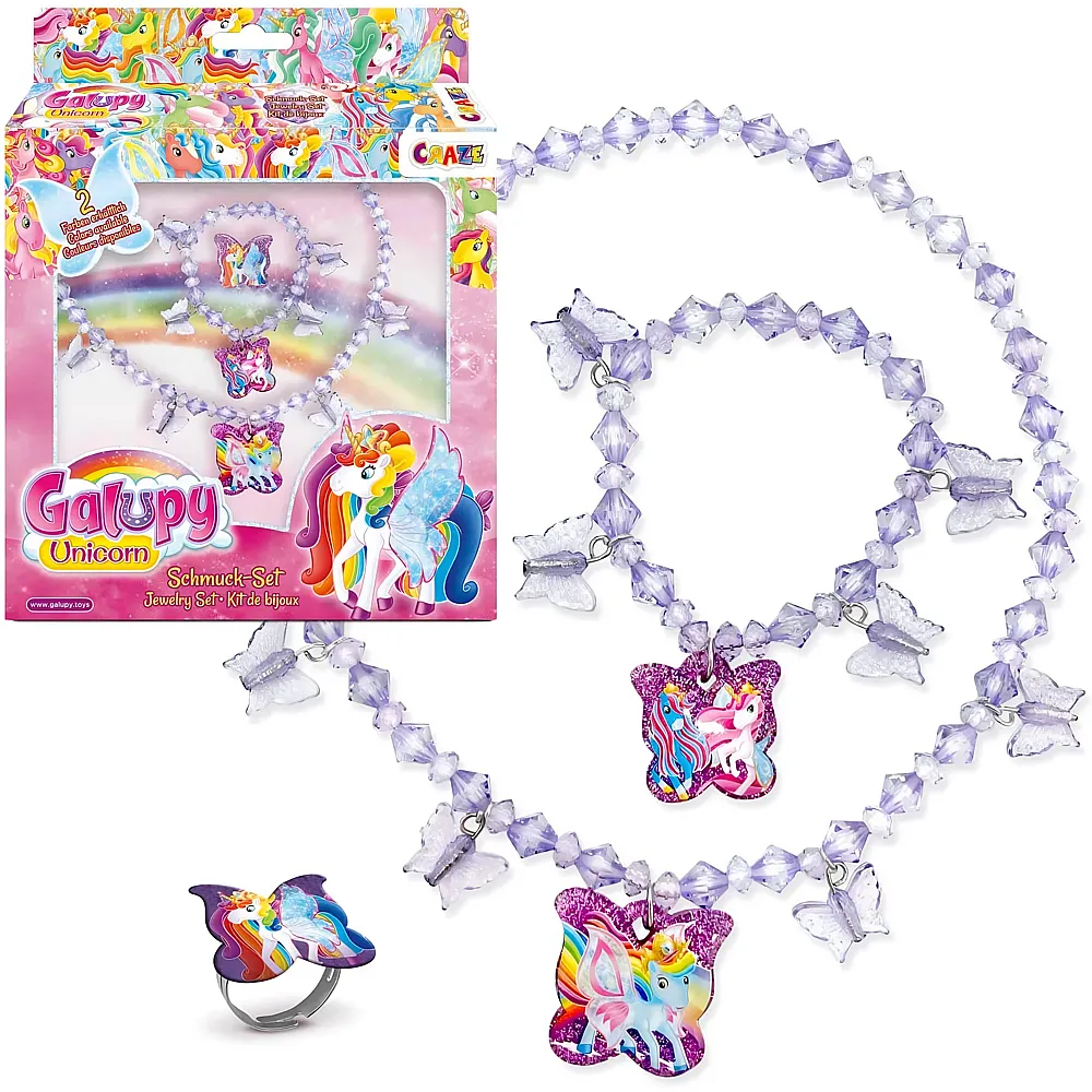 meinspielzeug - Craze Galupy Kinder Schmuck Set M�dchen mit Halskette, Armband & Ring