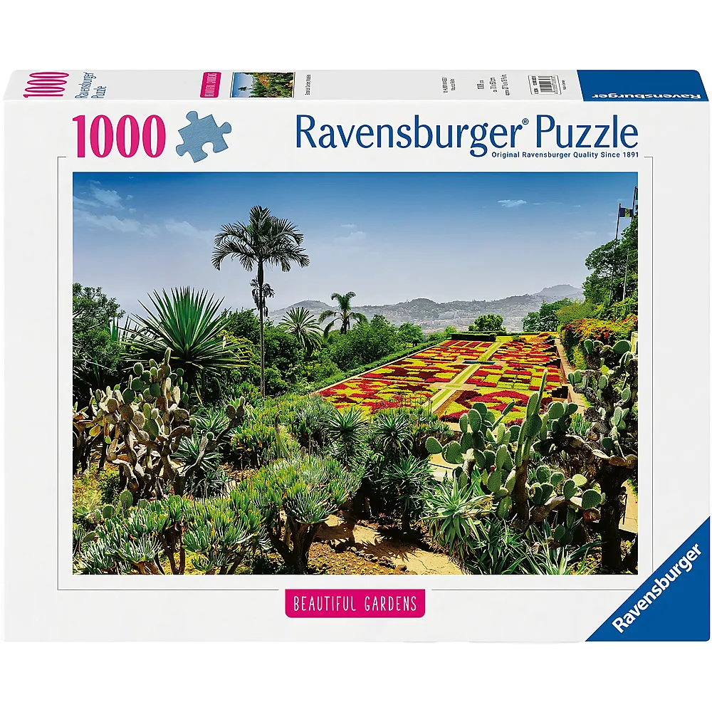 Ravensburger Puzzle Beautiful Gardens Botanischer Garten, Madeira 1000Teile