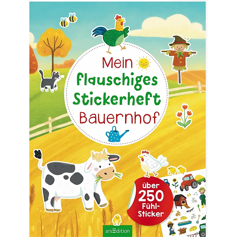ars Edition Mein flauschiges Stickerheft  Bauernhof