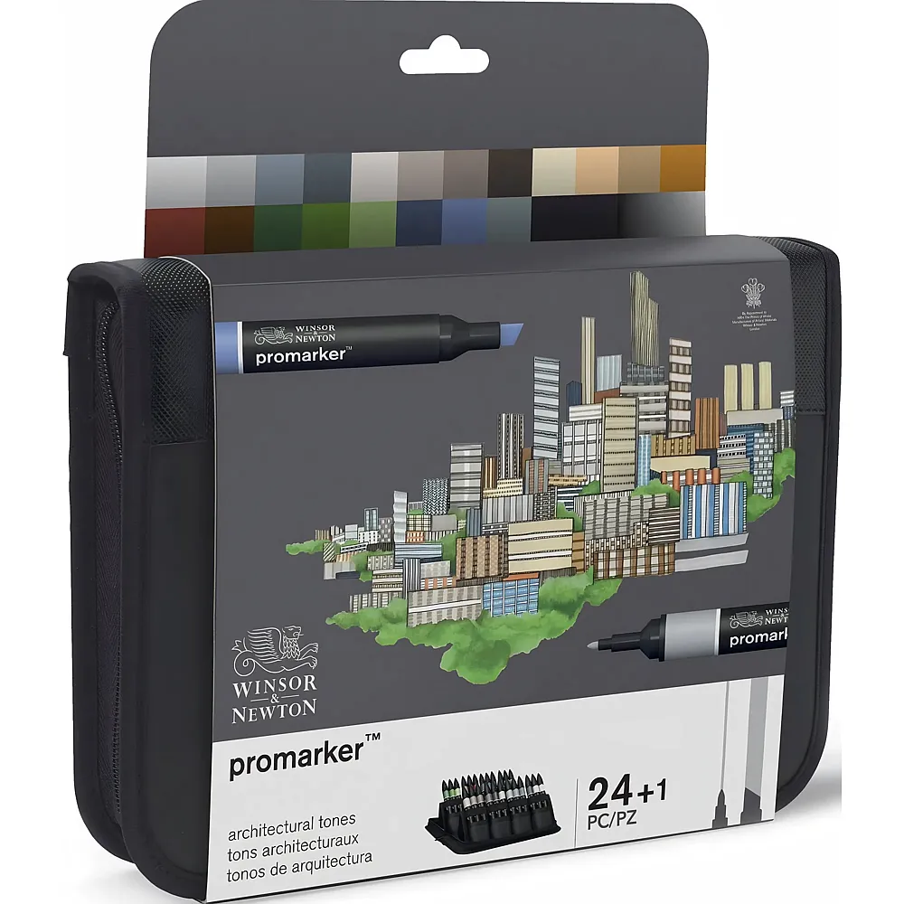 meinspielzeug - Winsor & Newton Promarker 24er Set Architektur | Farbe & Kreide