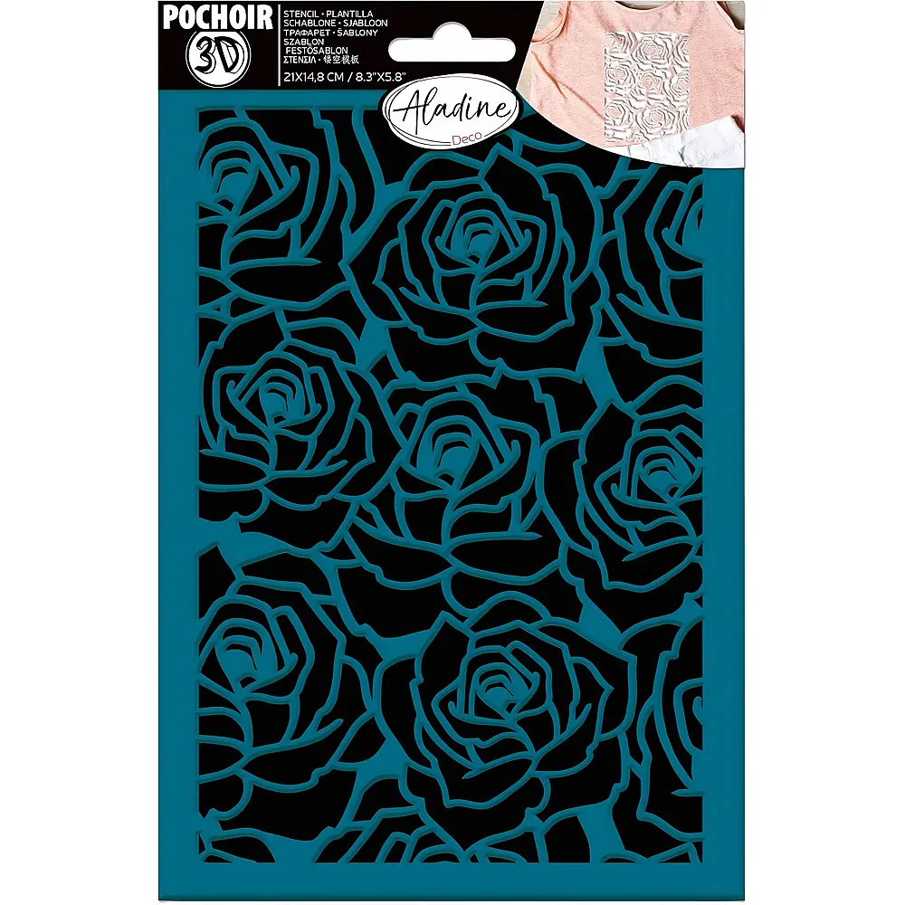 Aladine Pochoir 3D Schablone Rosen