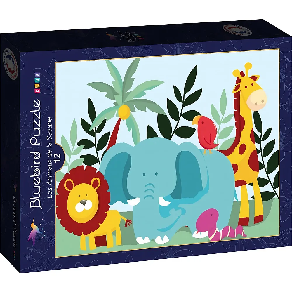 Bluebird Puzzle Wildtiere der Savanne - 12 Teile