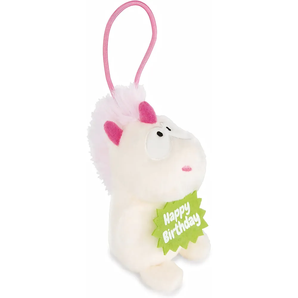 Nici Anh�nger Einhorn Theodor Happy Birthday, 8 cm, weiss/pink