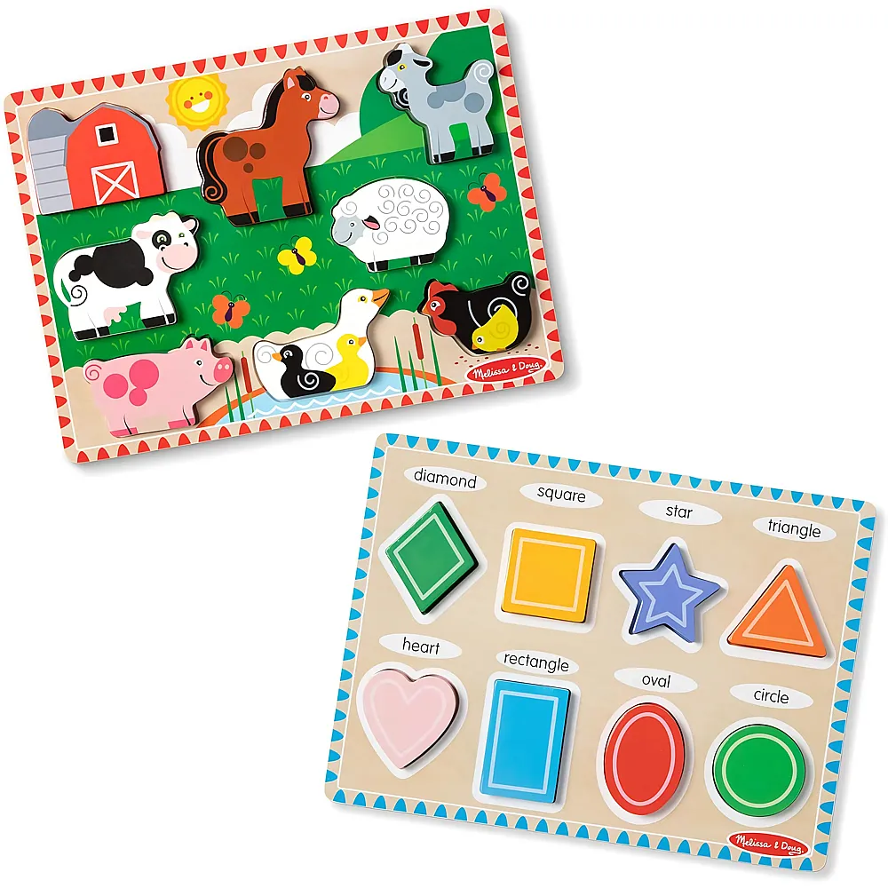 Melissa & Doug Chunky Puzzle Bundle