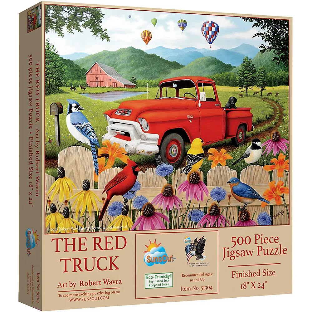 SunsOut Puzzle Robert Wavra The Red Truck - 500 Teile