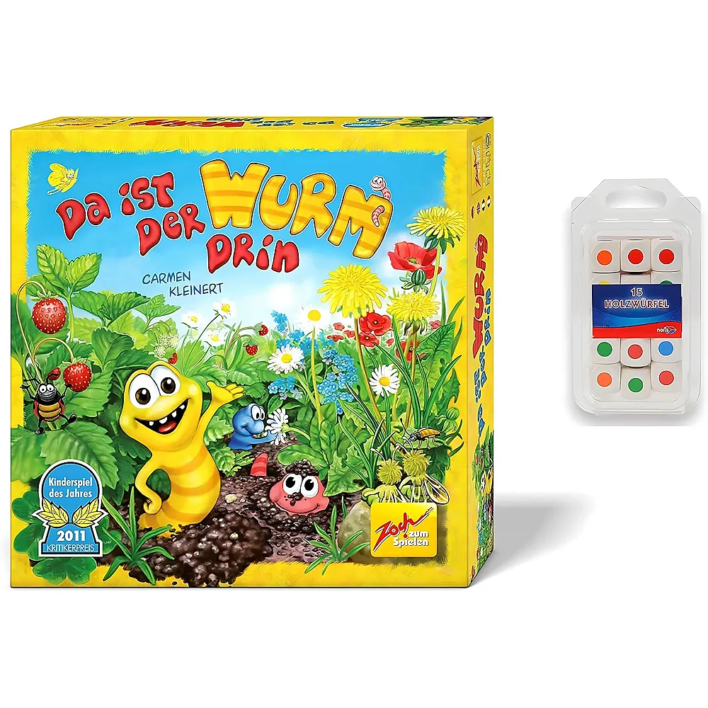 Zoch Games Da ist der Wurm drin und 15 Holzfarbw�rfel