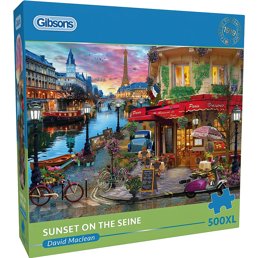 Gibsons Puzzle David Maclean Sonnenuntergang an der Seine - 500 Teile