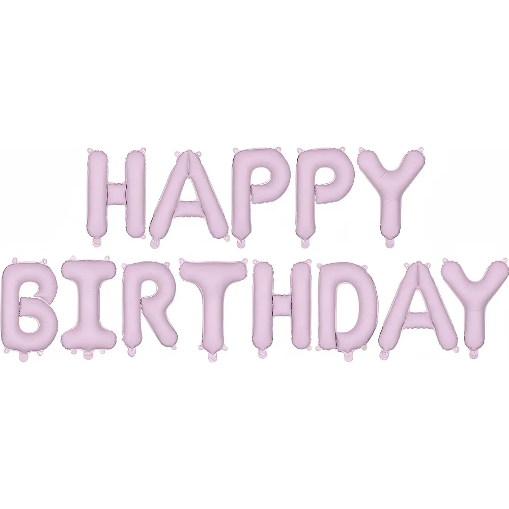 PartyDeco Folienballon Happy Birthday lila