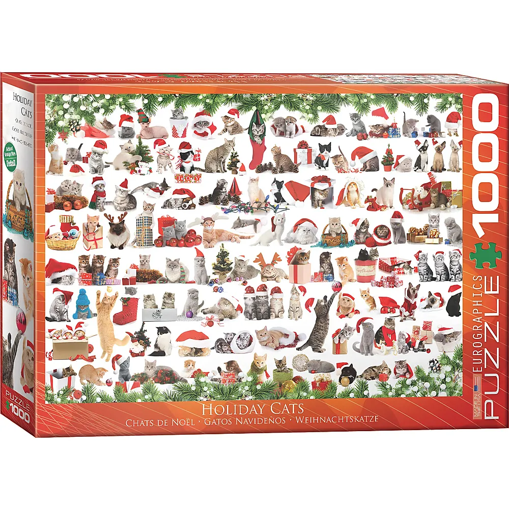 Eurographics Puzzle Christmas Collection Holiday Cats 1000Teile | Puzzle 1000 Teile