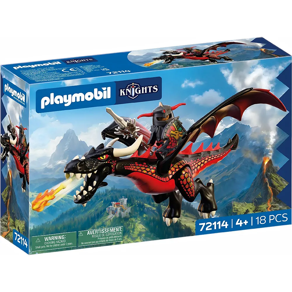 PLAYMOBIL Knights Schwarzer Drache 72114