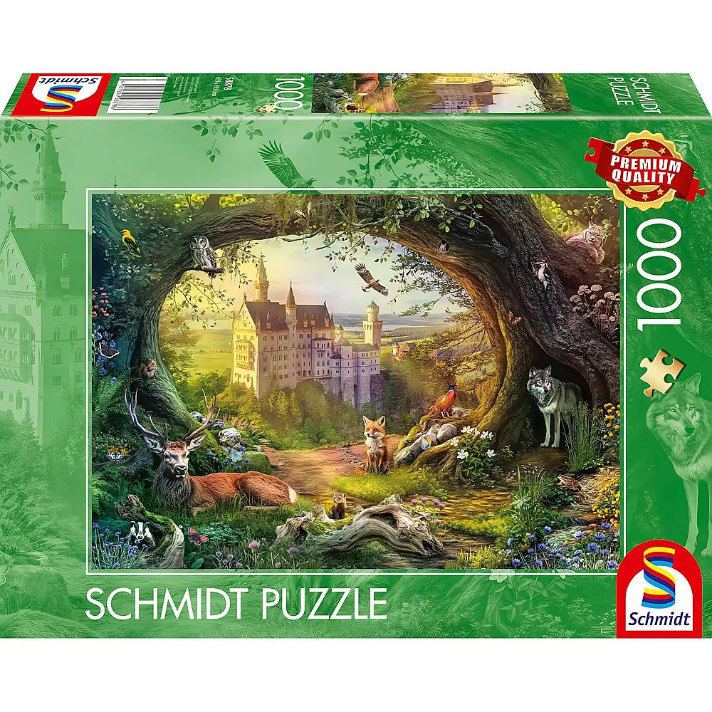 Schmidt Puzzle M�rchenschloss im Waldzauber - 1000 Teile