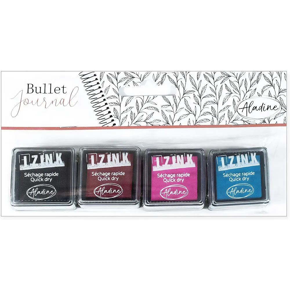 Aladine Mini Stempelkissen Bullet Bunt - 4 Teile - Stempelsets