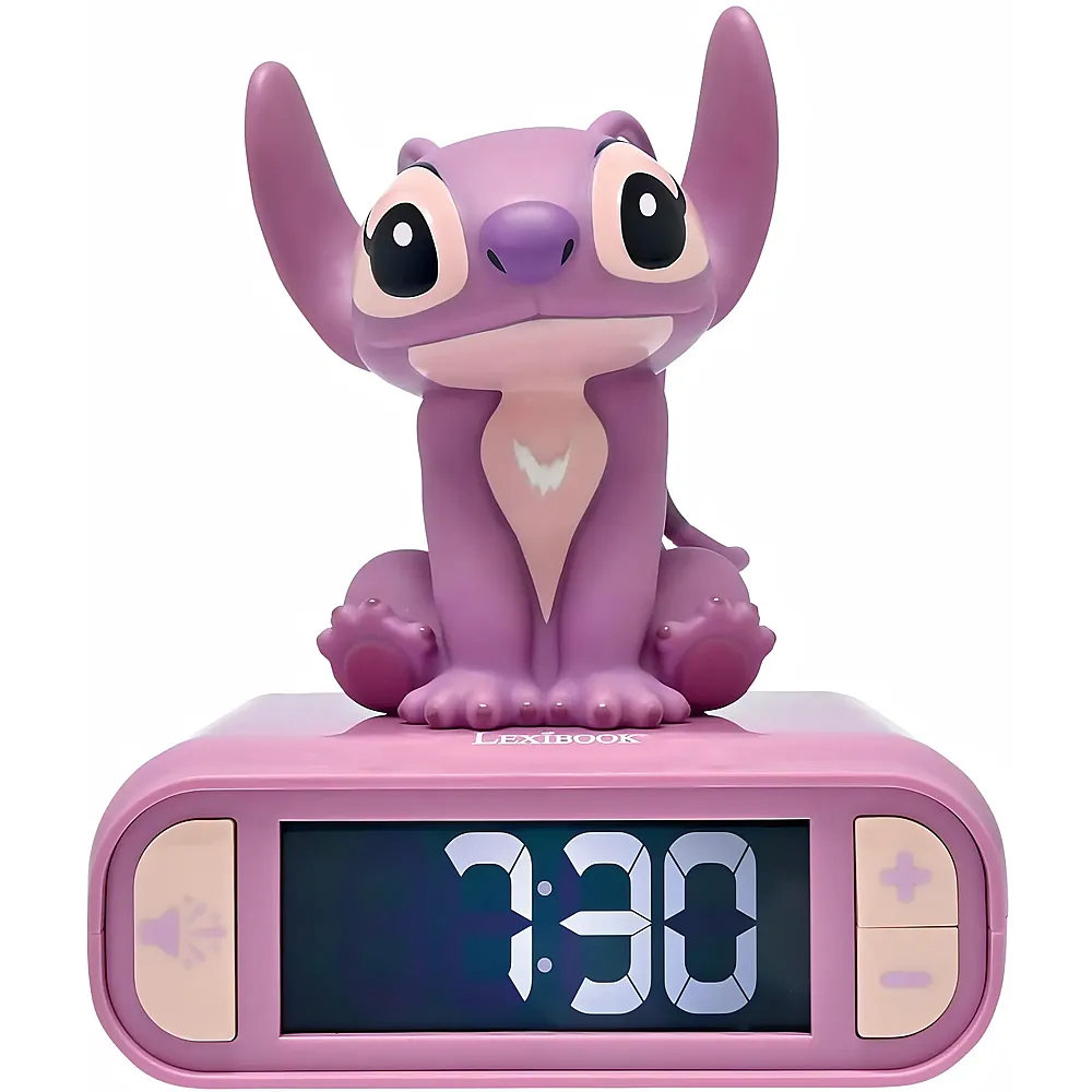 Lexibook Lilo & Stitch Wecker mit 3D Nachtlicht Angel