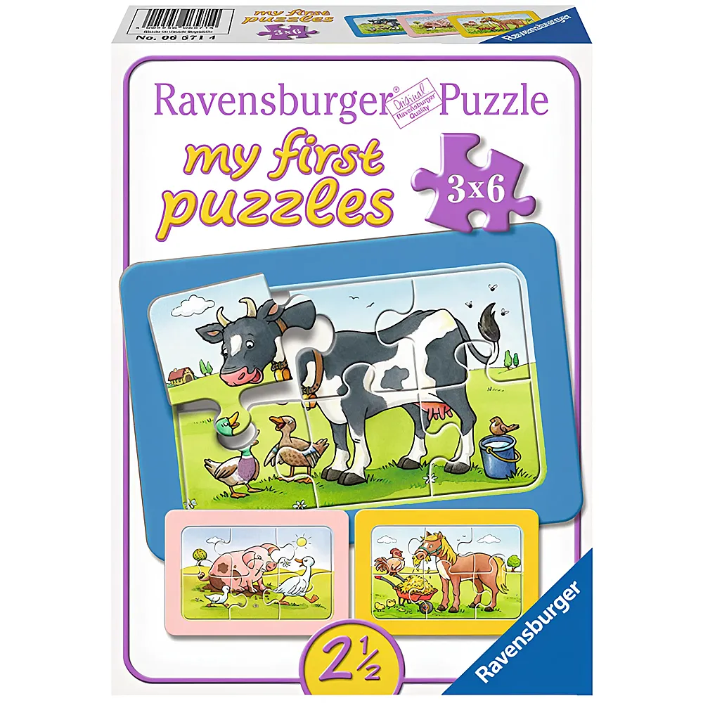 Ravensburger Puzzle Gute Tierfreunde 6Teile