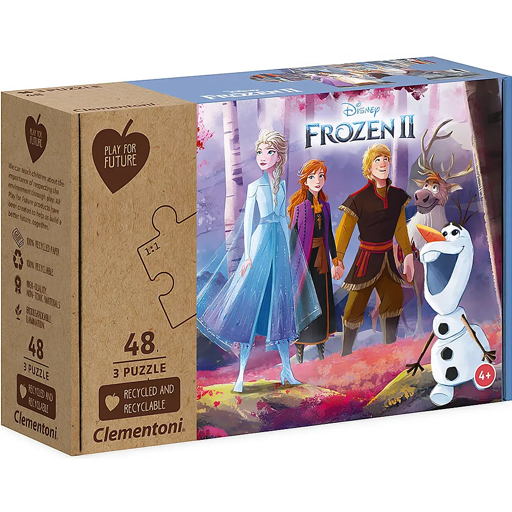 Clementoni Puzzle Play for Future Disney Frozen 2 3x48