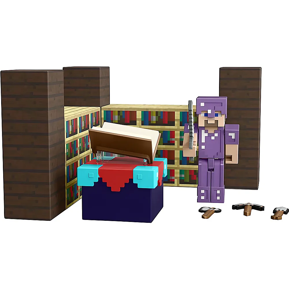 Mattel Minecraft Zauberraum-Spielset mit Steve-Figur