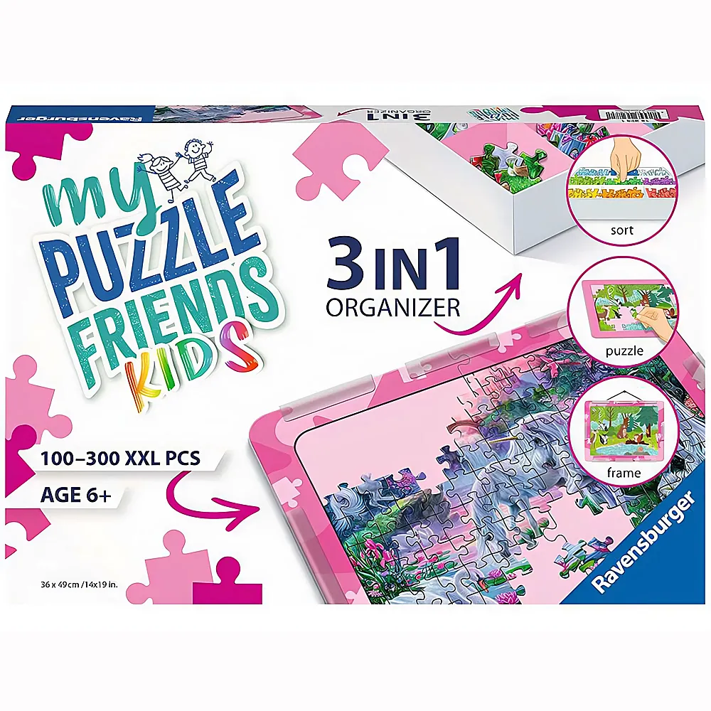 Ravensburger 3in1 Puzzle-Organizer Pink 100-300XXL