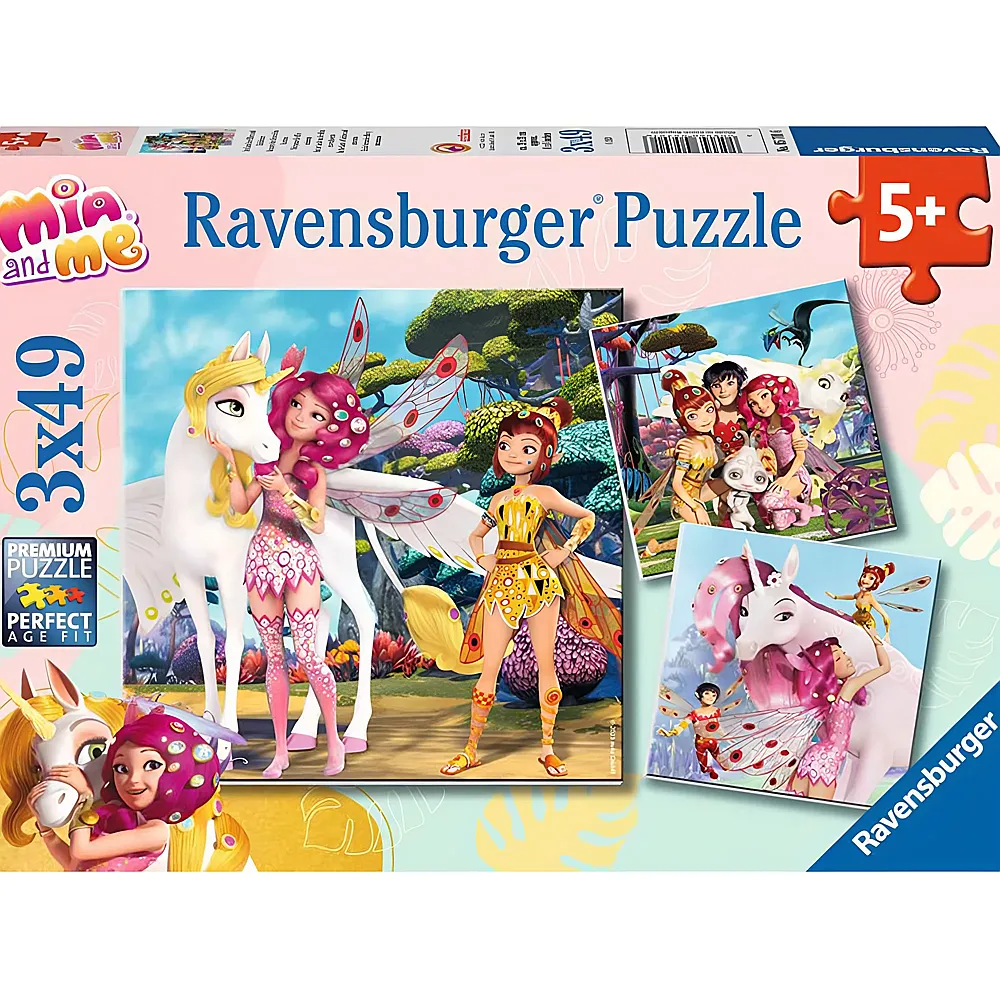 Ravensburger Puzzle Mia & Me Im Land der Elfen und Einhrner 3x49