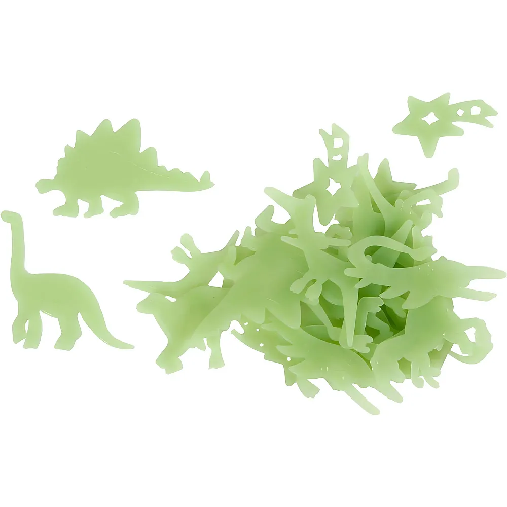 meinspielzeug - Kids Globe Wandsticker Dino fluoreszierend - 24 Teile | Dekoration