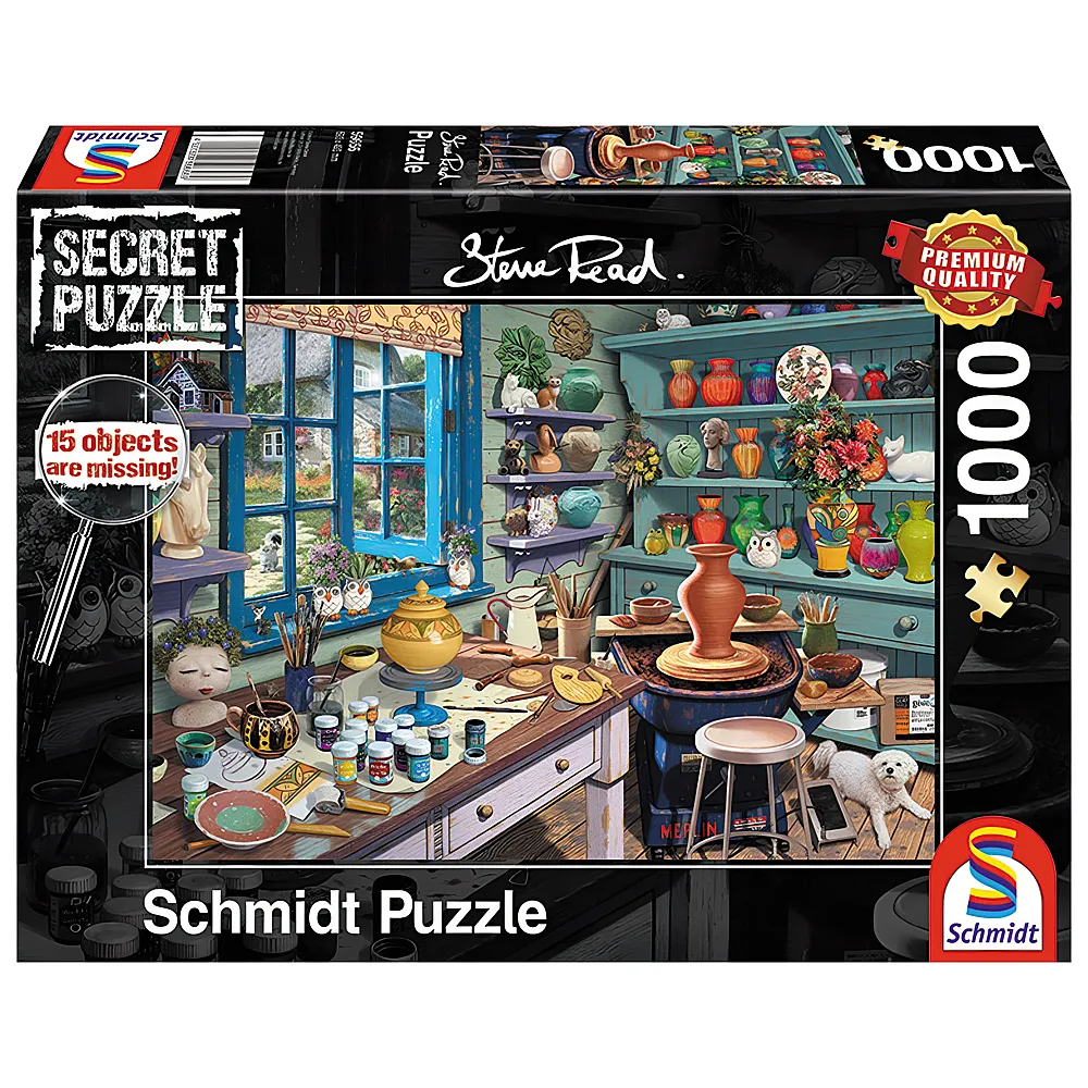 Schmidt Puzzle Steve Read Secret Knstler-Atelier 1000Teile