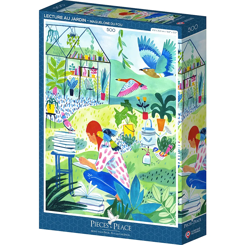 Pieces & Peace Puzzle Maguelone du Fou Lesung im Garten - 500 Teile