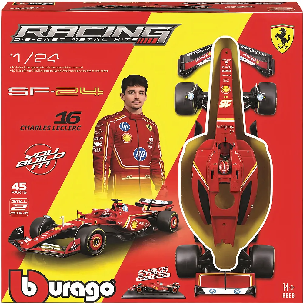 Bburago 1:24 Ferrari F1 SF-24 Kit Leclerc 2024