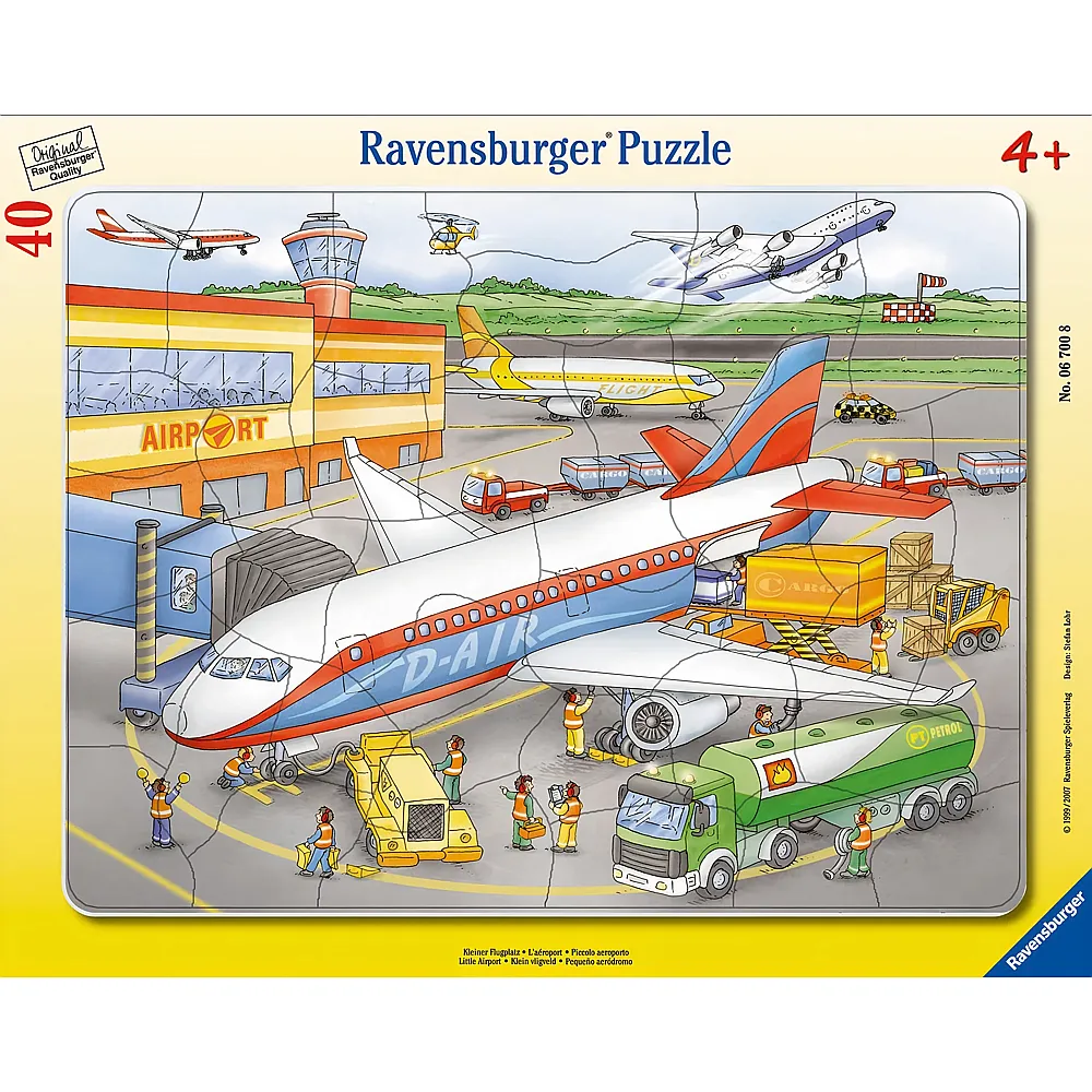 meinspielzeug - Ravensburger Puzzle Kleiner Flugplatz 40Teile | Rahmenpuzzle