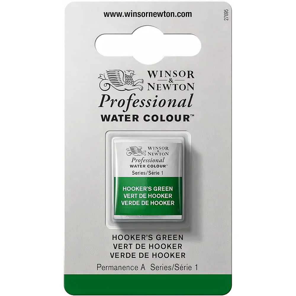 Winsor & Newton Professional Water Colour Aquarellfarbe Hookers Gr�n - 1/2 Napf