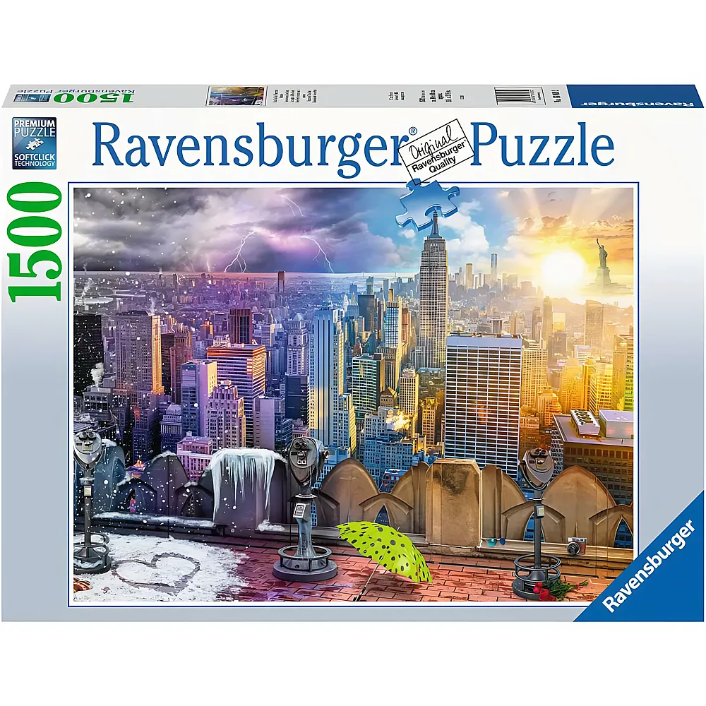 Ravensburger Puzzle New York im Winter & Sommer 1500Teile