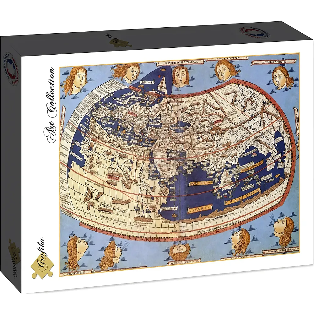 Grafika Puzzle Art Collection Claudius Ptolemy: The World, 1482 - 2000 Teile