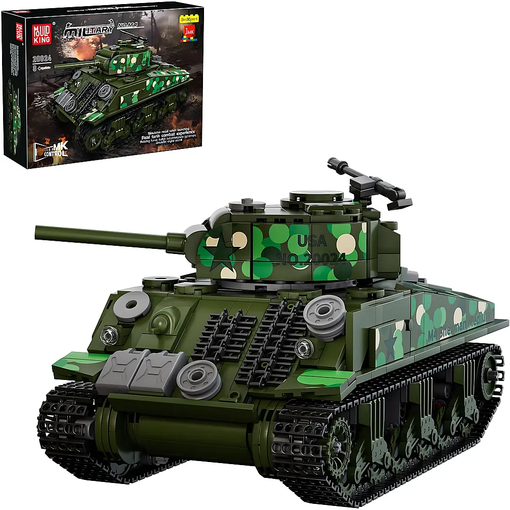 Mould King Military Ferngesteuerter Panzer M4 Sherman 20024